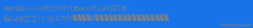 Fonte Barnyardmassacre – fontes cinzas em um fundo azul