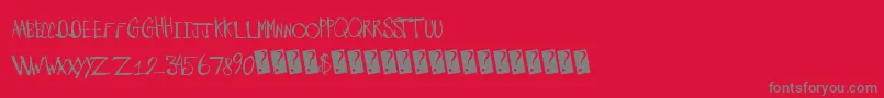 Barnyardmassacre-Schriftart – Graue Schriften auf rotem Hintergrund