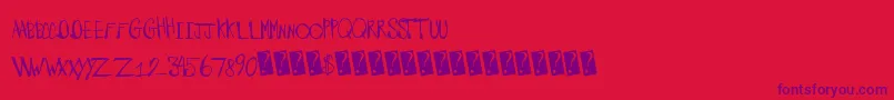 Barnyardmassacre Font – Purple Fonts on Red Background