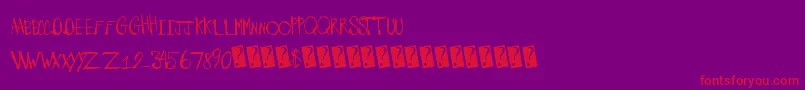 Barnyardmassacre Font – Red Fonts on Purple Background