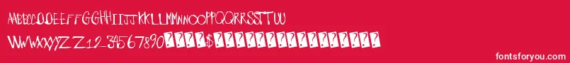 Barnyardmassacre Font – White Fonts on Red Background