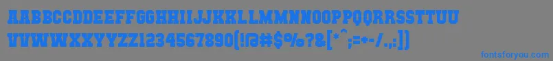 Mutantacademybb Font – Blue Fonts on Gray Background