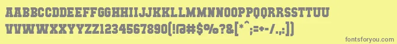 Mutantacademybb Font – Gray Fonts on Yellow Background