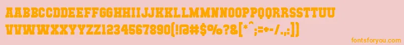 Mutantacademybb Font – Orange Fonts on Pink Background