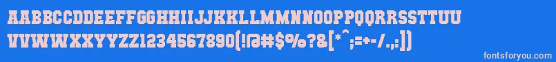 Mutantacademybb Font – Pink Fonts on Blue Background