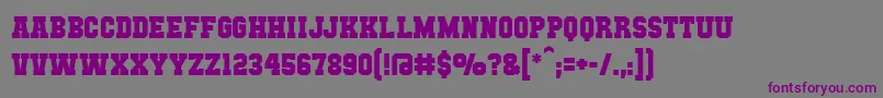 Шрифт Mutantacademybb – фиолетовые шрифты на сером фоне
