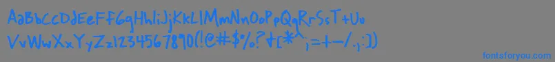 Wichita Font – Blue Fonts on Gray Background