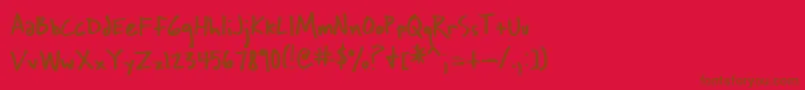 Wichita Font – Brown Fonts on Red Background