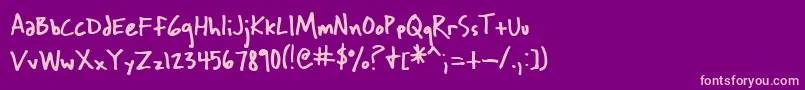 Wichita Font – Pink Fonts on Purple Background