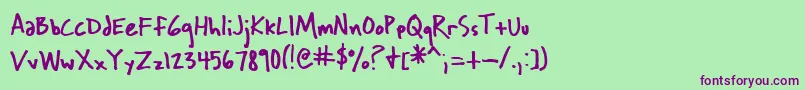 Wichita Font – Purple Fonts on Green Background