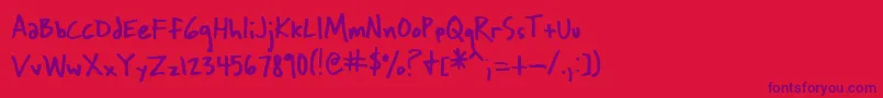 Wichita Font – Purple Fonts on Red Background