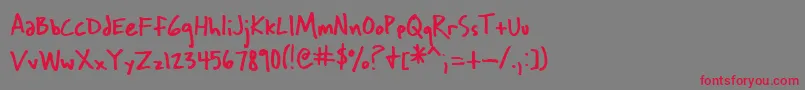 Wichita Font – Red Fonts on Gray Background