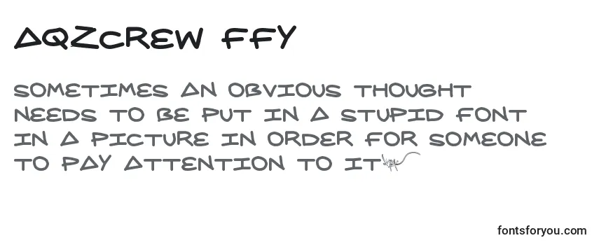 Review of the Aqzcrew ffy Font