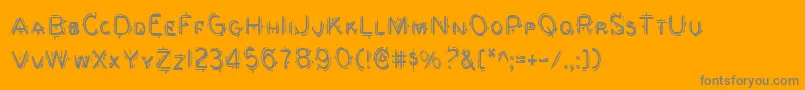 BerserkerCondensed-Schriftart – Graue Schriften auf orangefarbenem Hintergrund