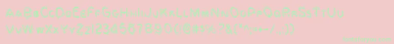 BerserkerCondensed Font – Green Fonts on Pink Background