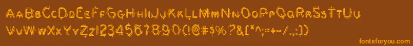 BerserkerCondensed Font – Orange Fonts on Brown Background