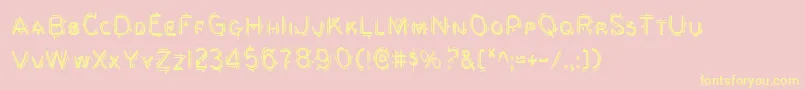 BerserkerCondensed-Schriftart – Gelbe Schriften auf rosa Hintergrund