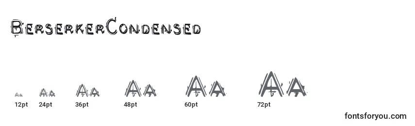 BerserkerCondensed Font Sizes