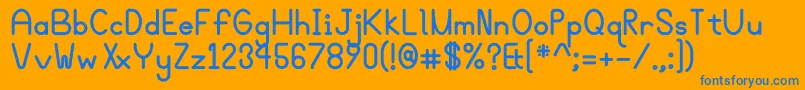 Bgrovealtb Font – Blue Fonts on Orange Background