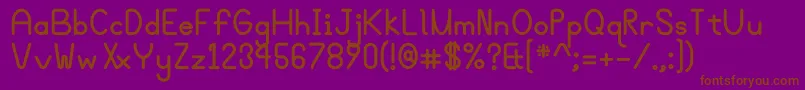 Bgrovealtb Font – Brown Fonts on Purple Background