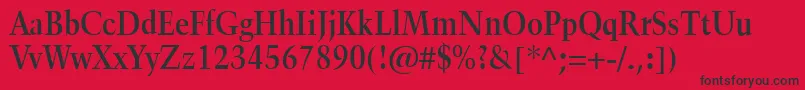 TrumpetliteBold Font – Black Fonts on Red Background