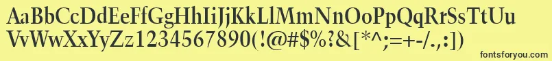 TrumpetliteBold Font – Black Fonts on Yellow Background