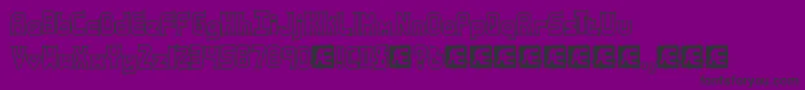 AtaxiaOutlineBrk Font – Black Fonts on Purple Background