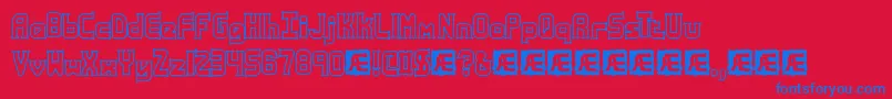 AtaxiaOutlineBrk Font – Blue Fonts on Red Background