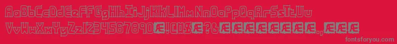 AtaxiaOutlineBrk Font – Gray Fonts on Red Background