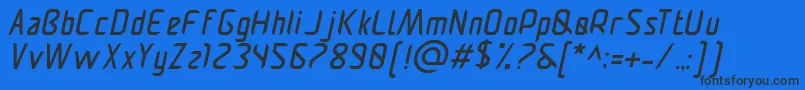 Pamekasanri Font – Black Fonts on Blue Background
