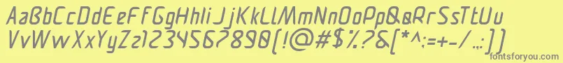 Pamekasanri Font – Gray Fonts on Yellow Background