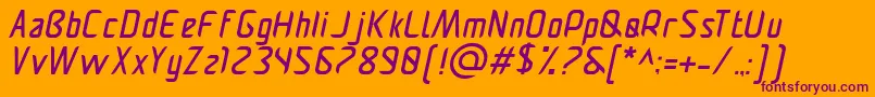 Pamekasanri Font – Purple Fonts on Orange Background