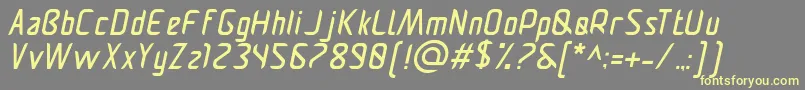 Pamekasanri Font – Yellow Fonts on Gray Background