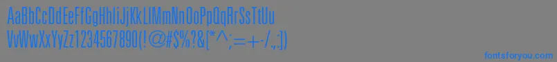 フォントPartnerlightultracondensed – 灰色の背景に青い文字