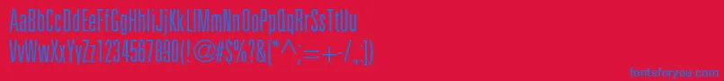 Partnerlightultracondensed-fontti – siniset fontit punaisella taustalla