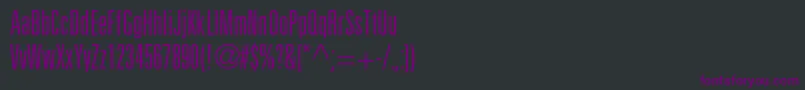 Шрифт Partnerlightultracondensed – фиолетовые шрифты на чёрном фоне