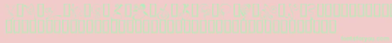 KrFleurFlair6-Schriftart – Grüne Schriften auf rosa Hintergrund