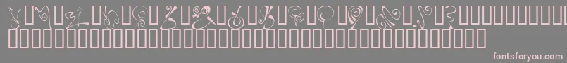 KrFleurFlair6 Font – Pink Fonts on Gray Background