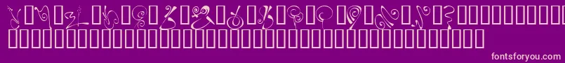 KrFleurFlair6 Font – Pink Fonts on Purple Background