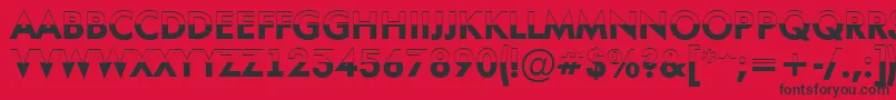 Czcionka AFuturaortotitulbwBold – czarne czcionki na czerwonym tle