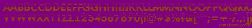 AFuturaortotitulbwBold-Schriftart – Braune Schriften auf violettem Hintergrund
