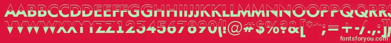 AFuturaortotitulbwBold-Schriftart – Grüne Schriften auf rotem Hintergrund