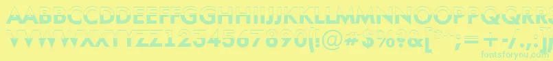 AFuturaortotitulbwBold Font – Green Fonts on Yellow Background