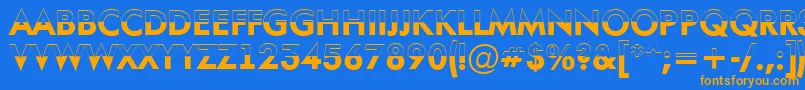 AFuturaortotitulbwBold Font – Orange Fonts on Blue Background