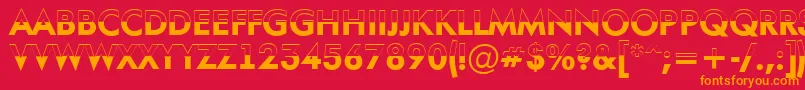 AFuturaortotitulbwBold Font – Orange Fonts on Red Background