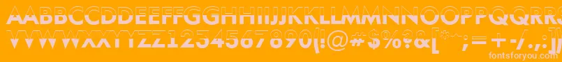 Czcionka AFuturaortotitulbwBold – różowe czcionki na pomarańczowym tle