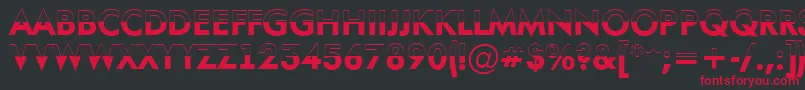 AFuturaortotitulbwBold-Schriftart – Rote Schriften auf schwarzem Hintergrund