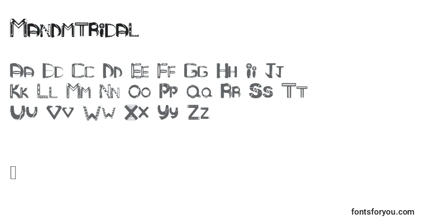 Czcionka Mandmtribal – alfabet, cyfry, specjalne znaki