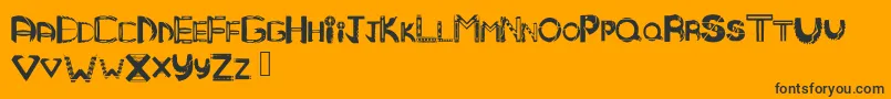 Mandmtribal Font – Black Fonts on Orange Background