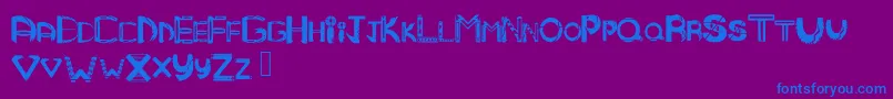 Mandmtribal Font – Blue Fonts on Purple Background